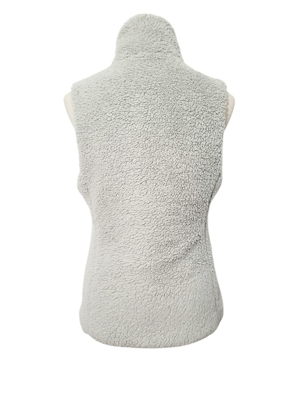 Patagonia Women's Fuzzy Los Gatos Sherpa Fleece Vest Gray Full Zip Medium - Picture 4 of 12
